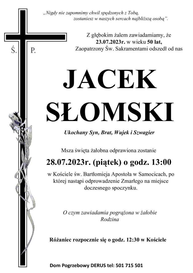 Śp. Jacek Słomski