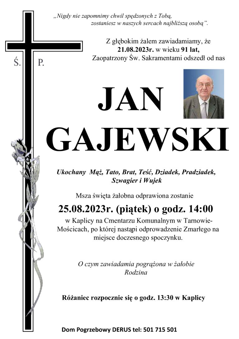 Śp. Jan Gajewski