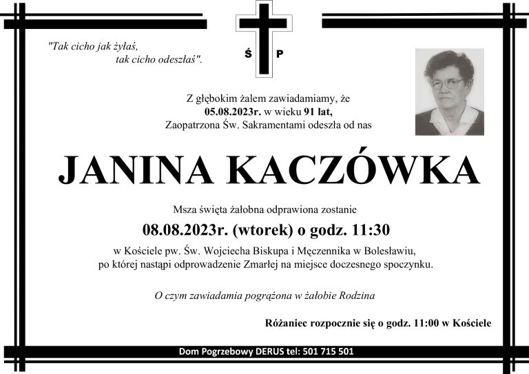 Śp. Janina Kaczówka