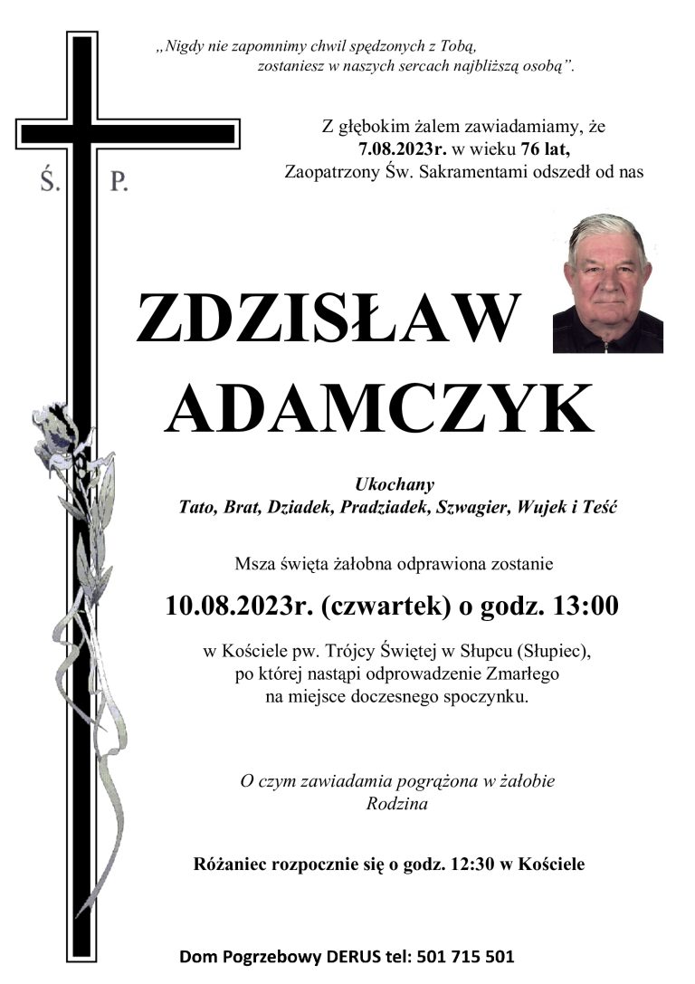 Śp. Zdzisław Adamczyk