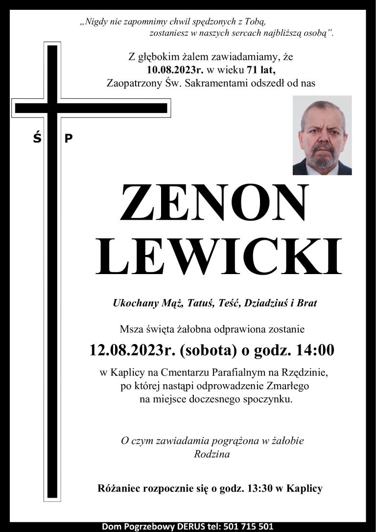 Śp. Zenon Lewicki