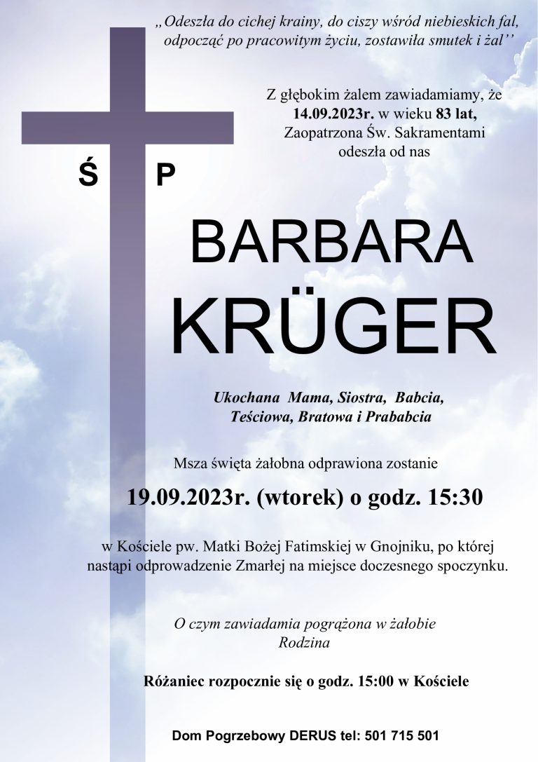Śp. Barbara Krüger