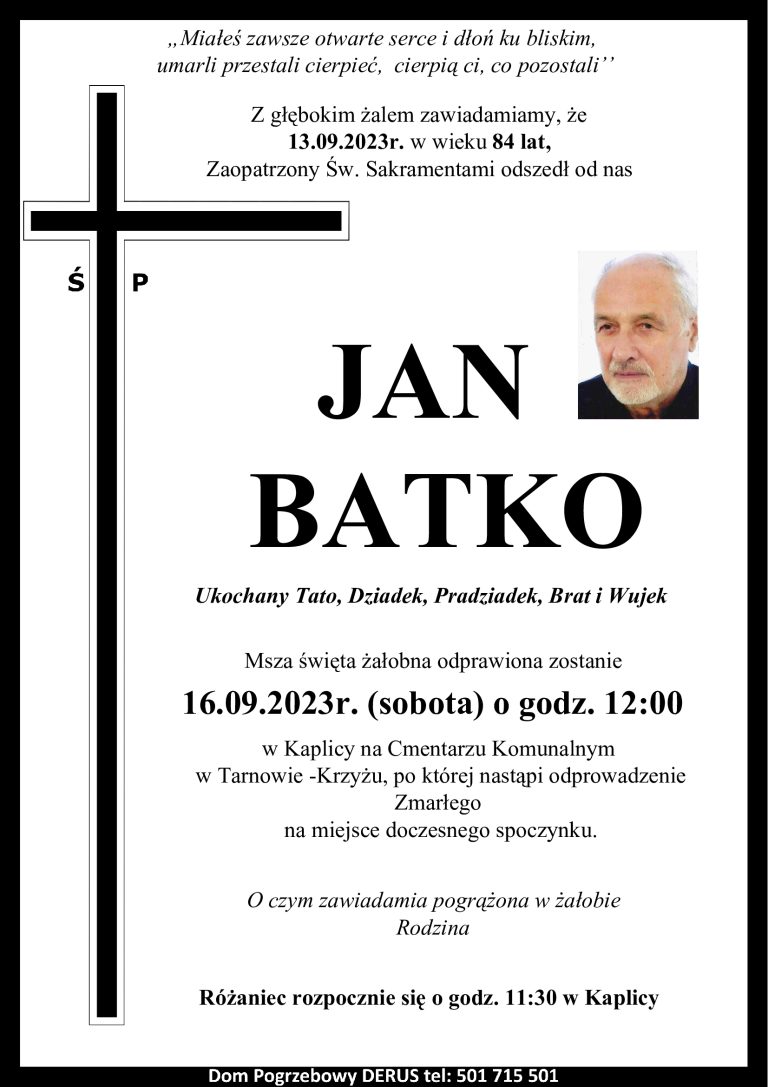 Śp. Jan Batko