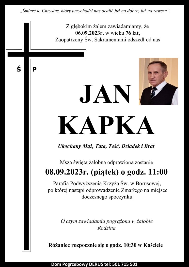 Śp. Jan Kapka