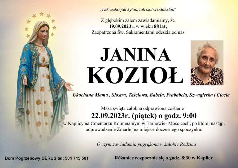 Śp. Janina Kozioł