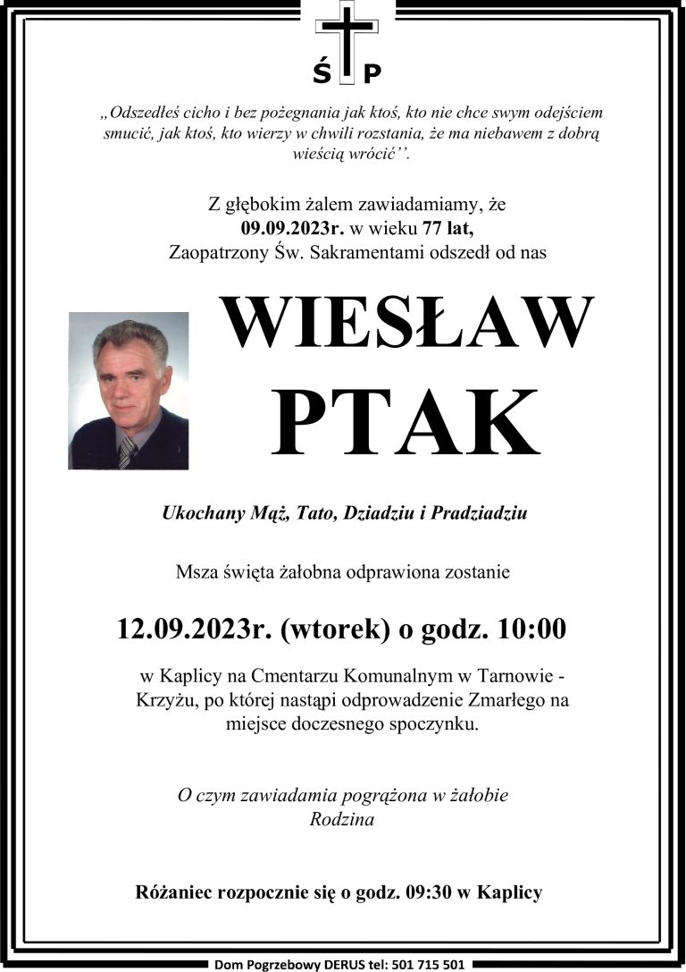 Śp. Wiesław Ptak