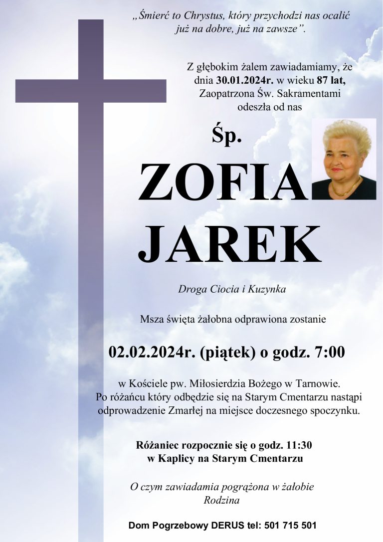 Śp. Zofia Jarek