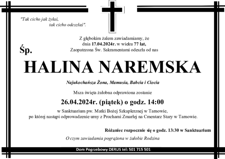 Śp. Halina Naremska
