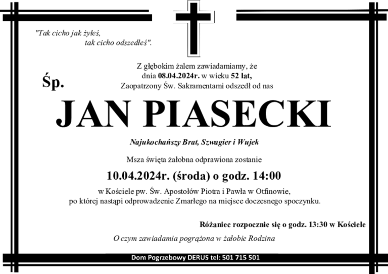 Śp. Jan Piasecki
