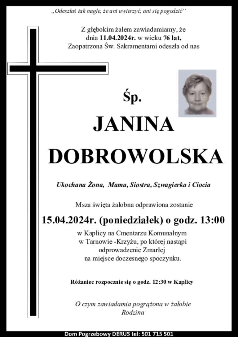 Śp. Janina Dobrowolska