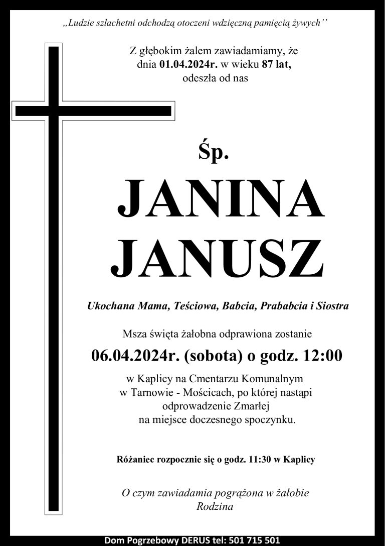 Śp. Janina Janusz