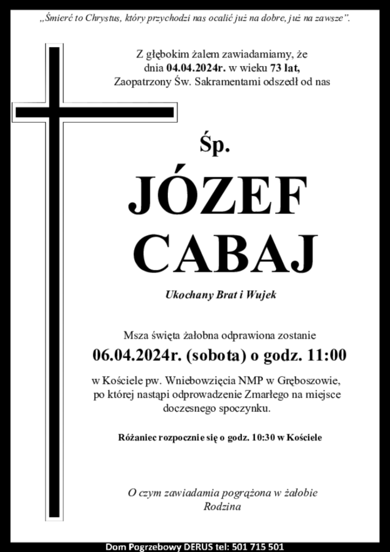 Śp. Józef Cabaj