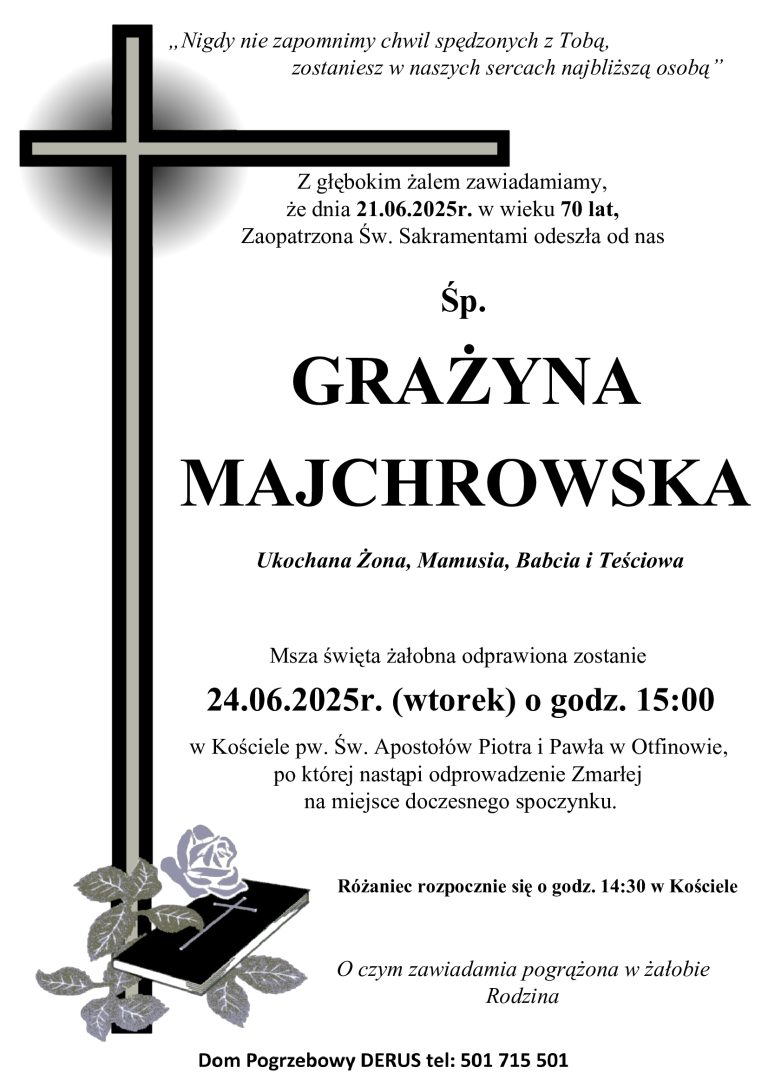 Śp. Grażyna Majchrowska