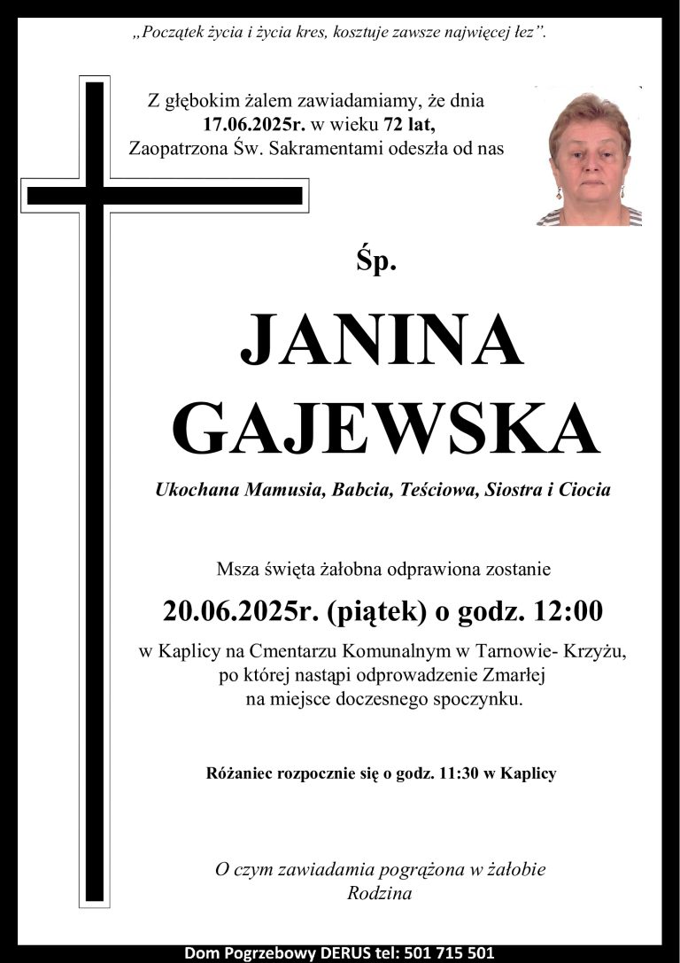 Śp. Janina Gajewska