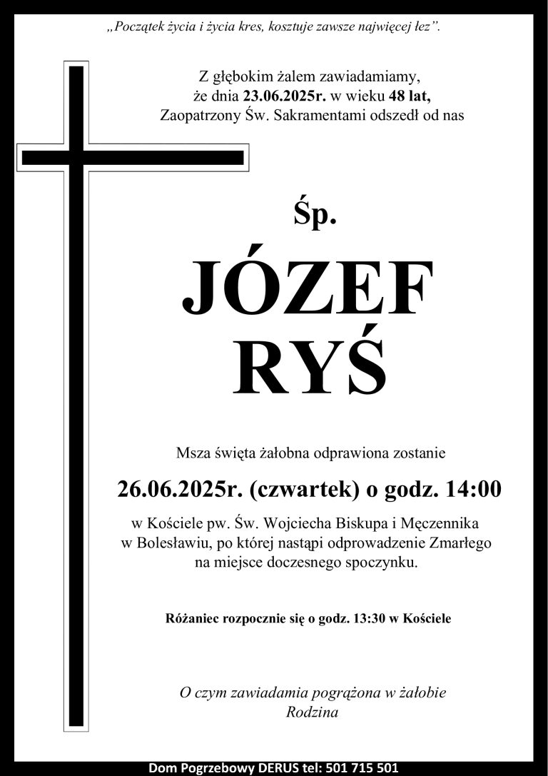 Śp. Józef Ryś